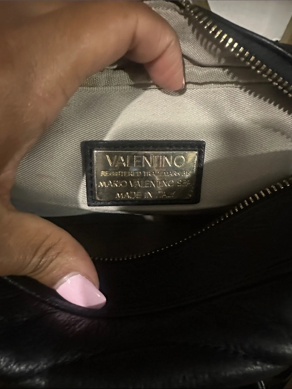 Valentino Black Leather Crossbody with Tassel Detail